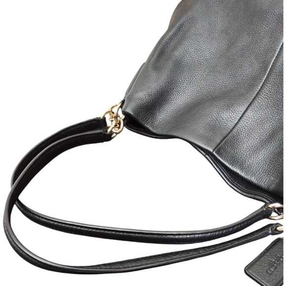 Coach Phoebe Black Pebbled Leather 3 Compartment Shoulder Bag F35723 - Picture 8 of 16